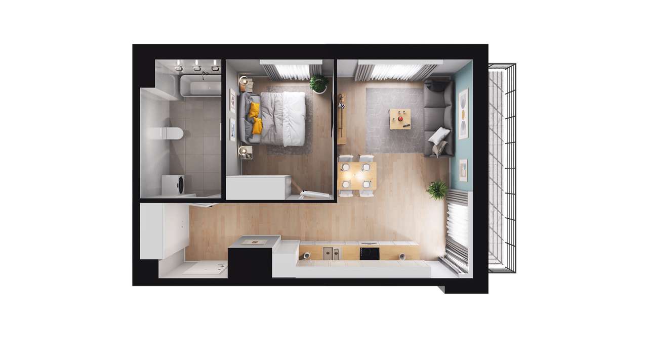 Gemini G7 | mieszkanie 2-pok. | A10-8-79 - Pełny obrazek: 5/9