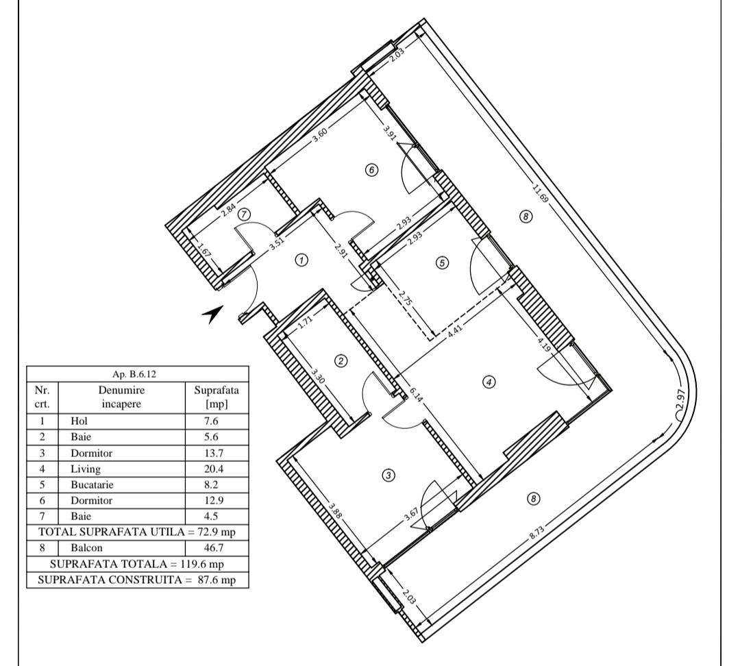 Direct Dezvoltator -Apartament 3 camere, Mobilat, Floreasca, Yacht Kid-14