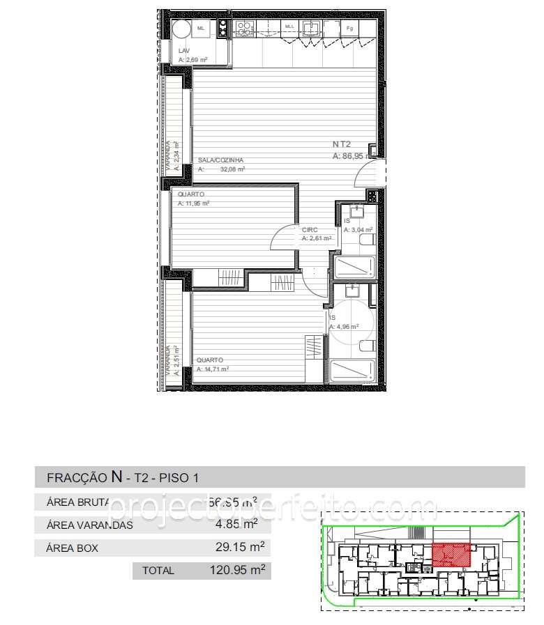 Apartamento T2 Venda em Grijó e Sermonde,Vila Nova de Gaia-9