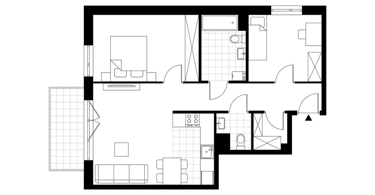3-pokojowe mieszkanie 63m2 + balkon Bez Prowizji - Pełny obrazek: 3/8