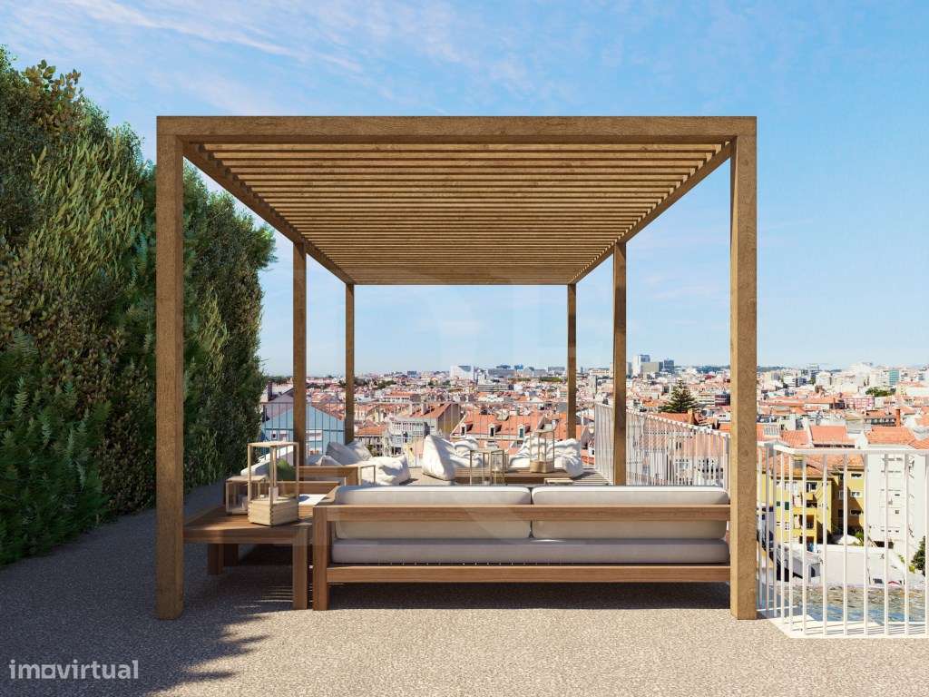 Moradia T2 em condomínio privado com piscina e jardim em Lisboa-3