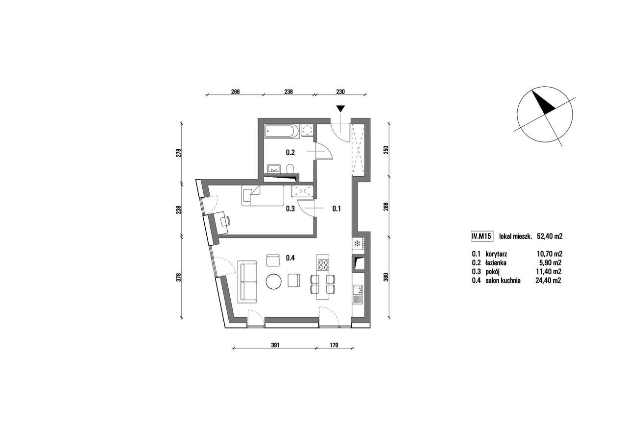 Westerplatte 5a | mieszkanie 2-pok. | IV.M15 - Pełny obrazek: 2/9