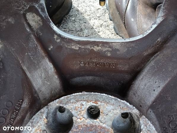 mercedes w168 a-klasa alufelgi kola alusy felga kolo a1684011002 5x112 5.5jx16h2 et54 - 6