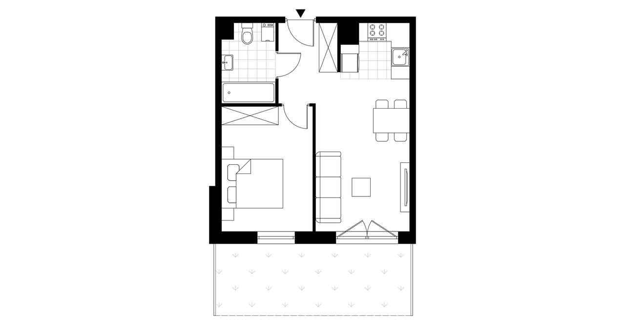 2-pokojowe mieszkanie 39m2 Bezpośrednio - Pełny obrazek: 4/9