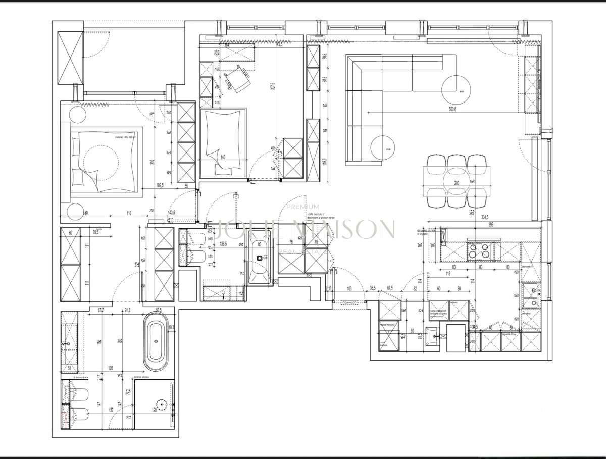 Designerskie,salon 60m2, duży taras, wysokość 2.9m-10