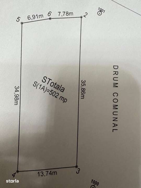 Teren situat la 30Km de Bucuresti, in centrul comunei Moara Vlasiei - Imagine principală: 5/5