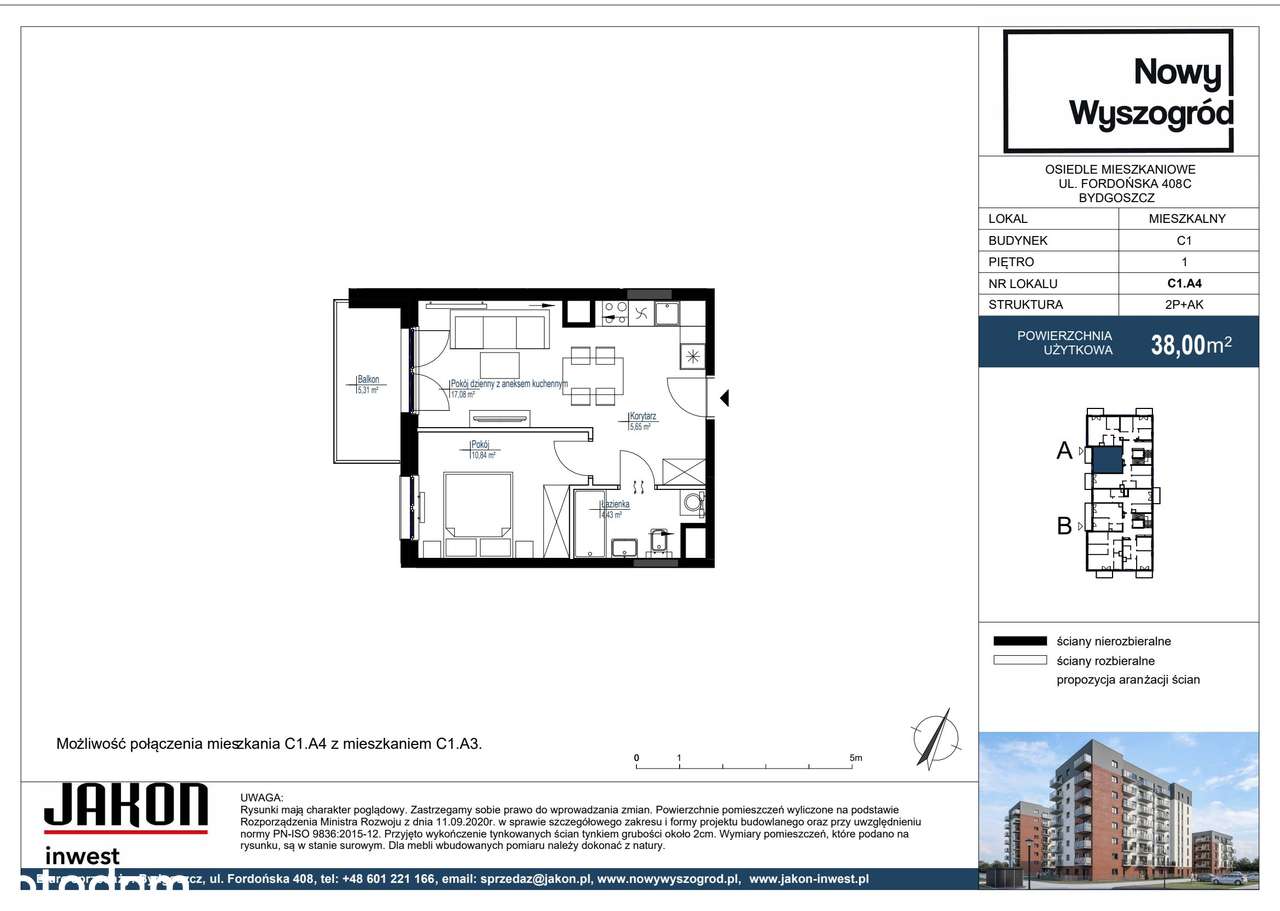 Nowy Wyszogród | mieszkanie 2-pok. | C1_A4 - Pełny obrazek: 2/7