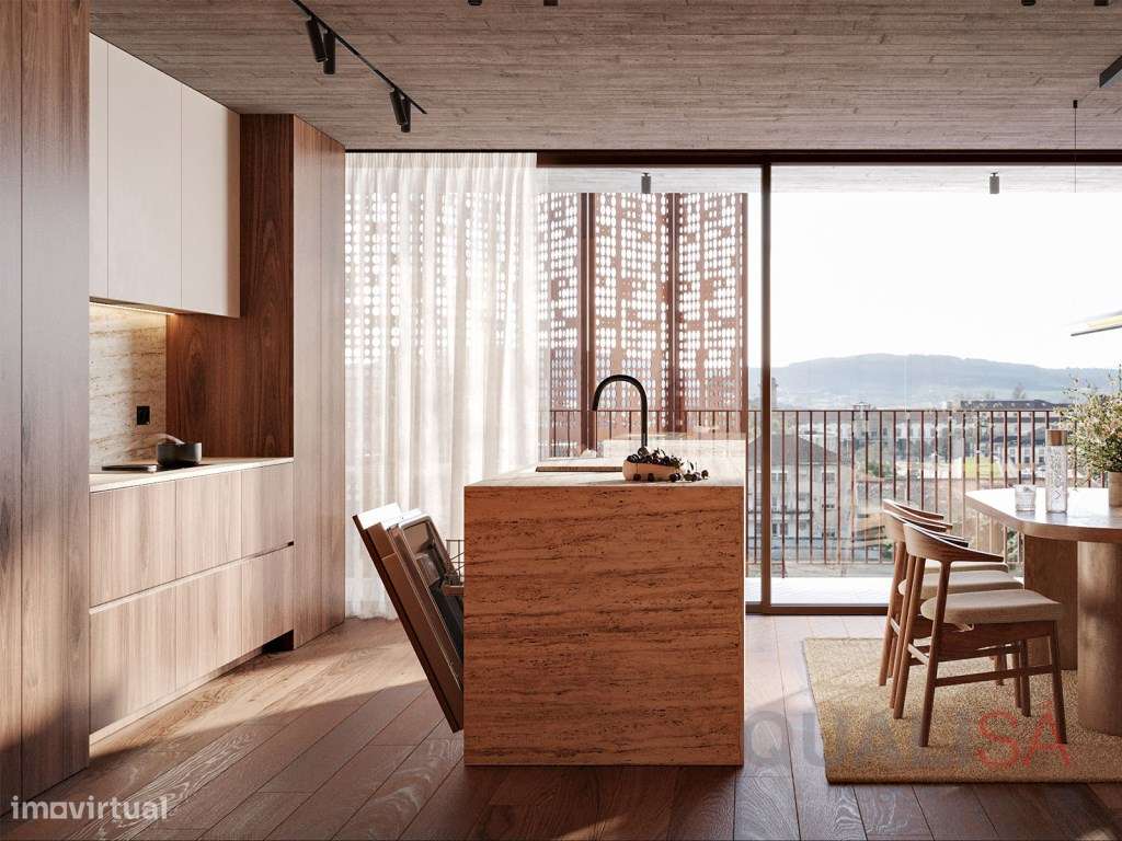 Apartamento T1 novo com varanda em empreendimento de luxo no centro...-11