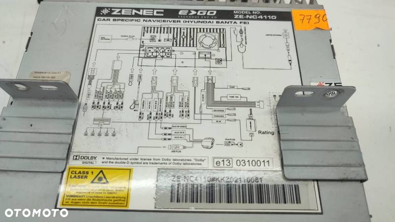 RADIO NAWIGACJA ZENEC ZE-NC4110 SANTA FE II EU - 2