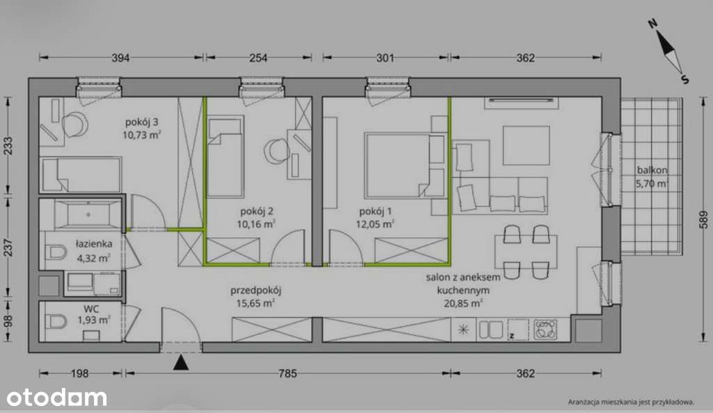 ⭐ 4/3 pokoje 75 m2 Brynów salon 30m 0% prowizji ⭐ - Pełny obrazek: 5/10