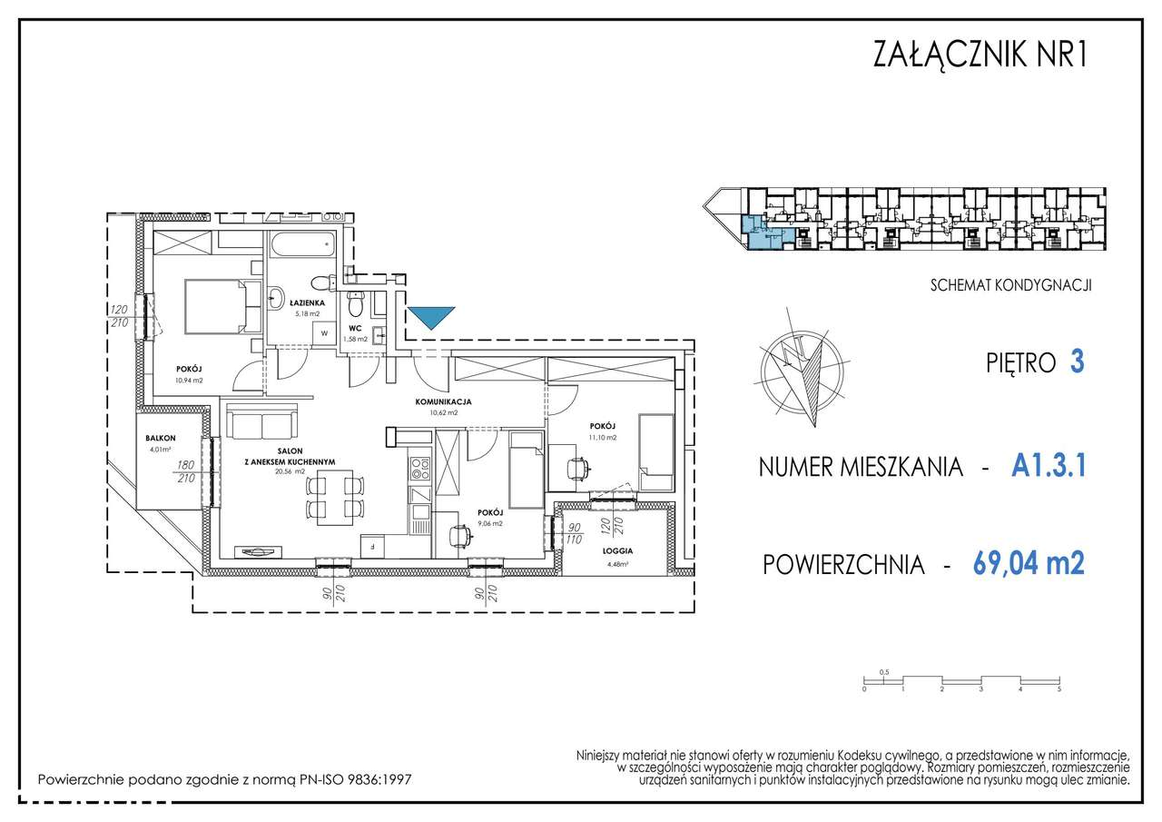 Nowe Miasto | apartament 4-pok. | A1.3.1 - Pełny obrazek: 2/9