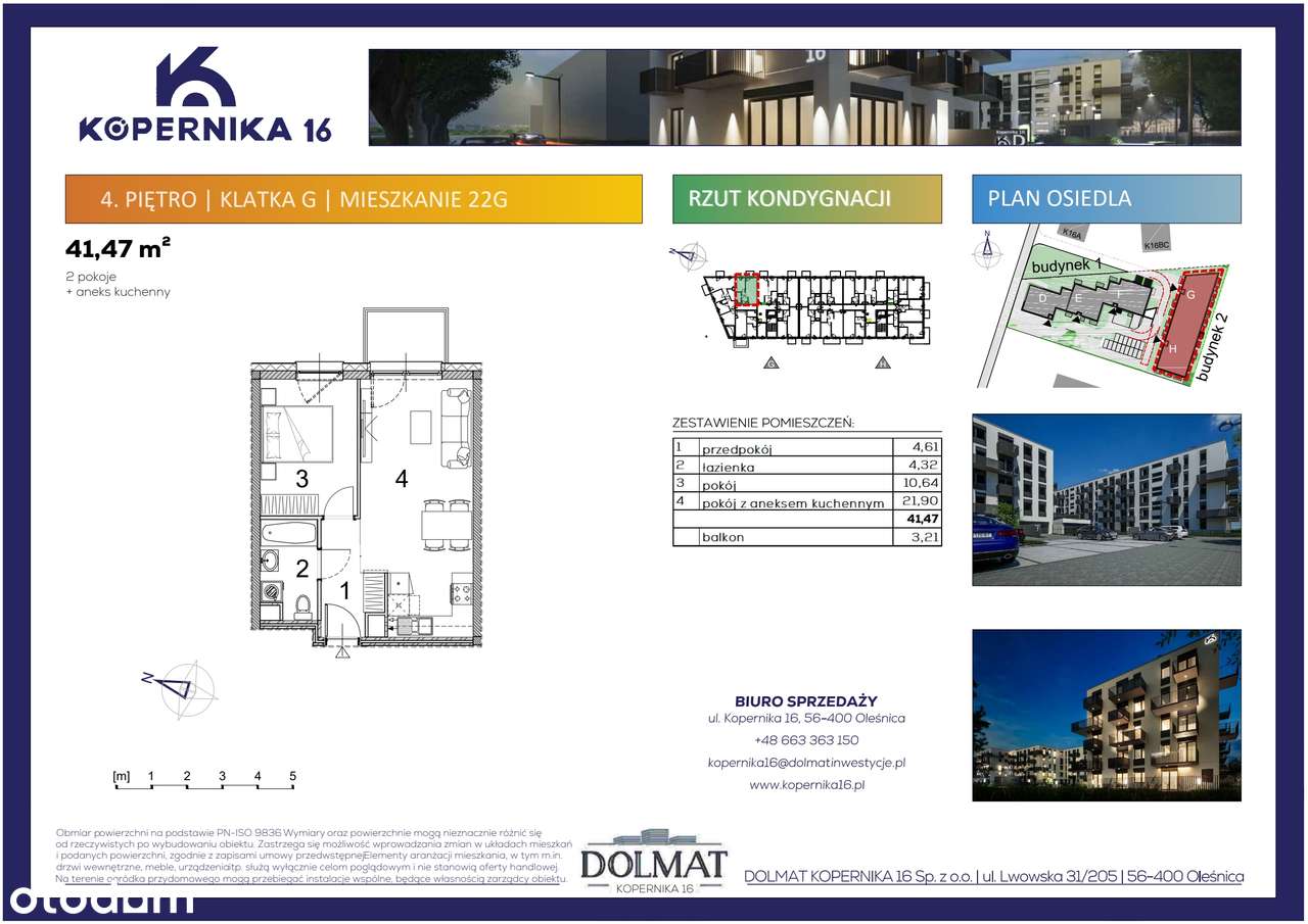 Kopernika 16 | mieszkanie 2-pok. | G22 - Pełny obrazek: 2/7