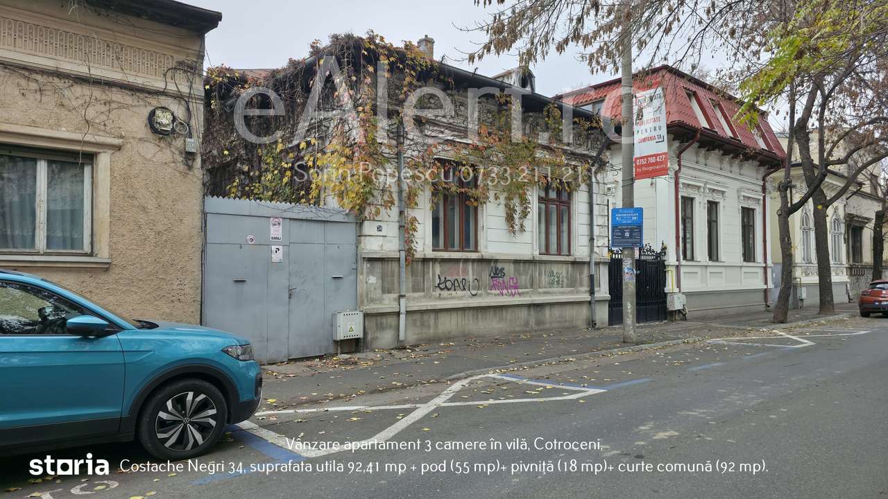 Apartament cu 3 camere în vilă, Cotroceni – Costache Negri 34-0