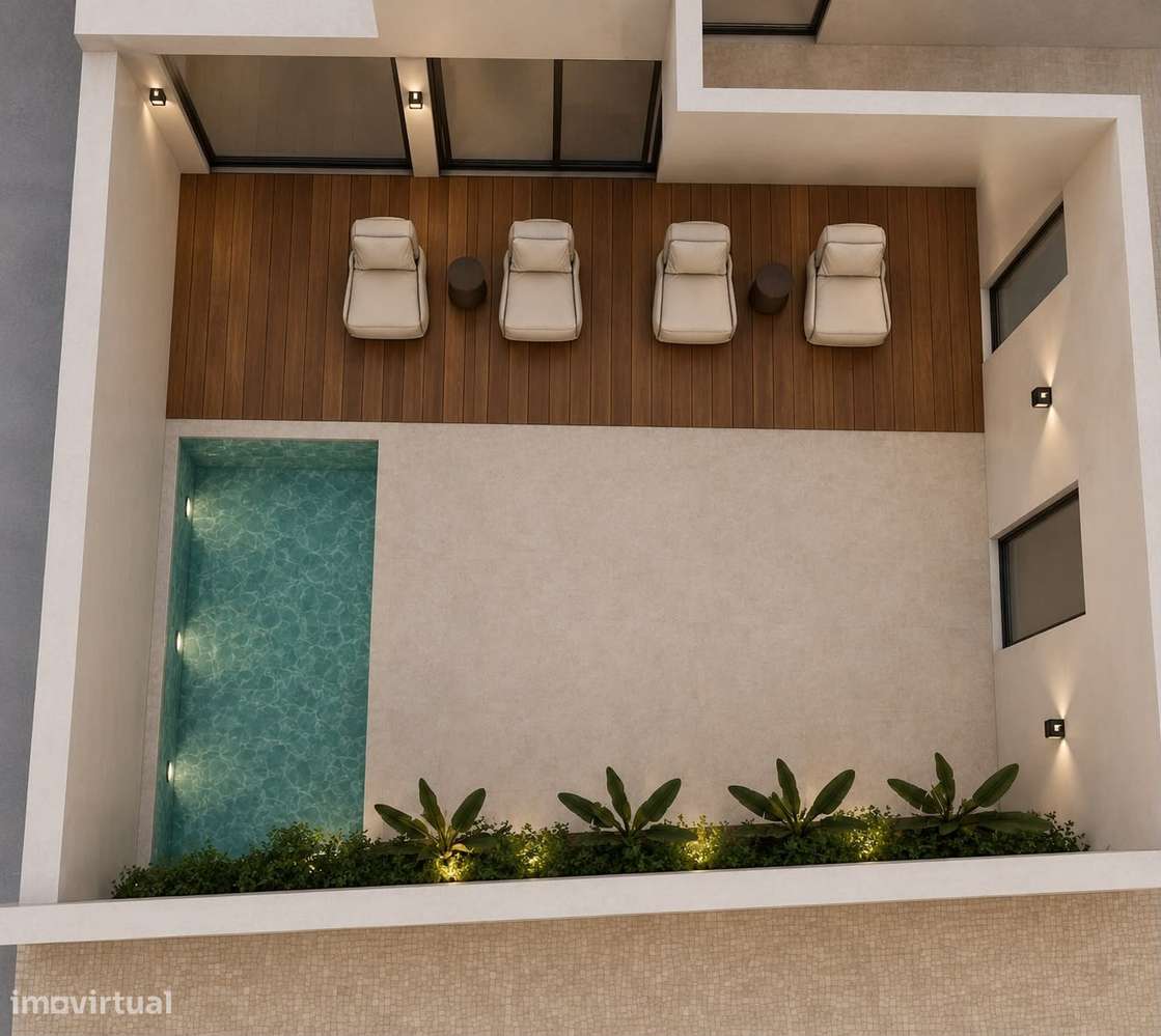 Terreno com moradia em ruína para construção em Condomínhas-3