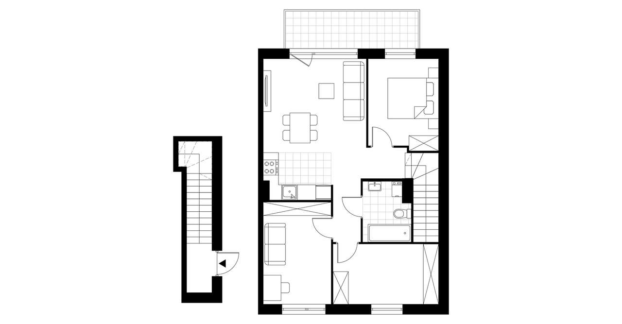 4-pokojowe mieszkanie 67m2 + balkon Bezpośrednio - Pełny obrazek: 3/8