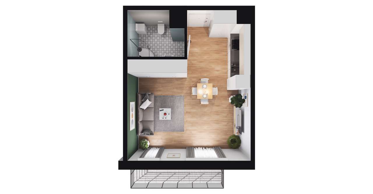 1-pok. mieszkanie 34m²+balkon | gotowe do odbioru - Pełny obrazek: 2/8