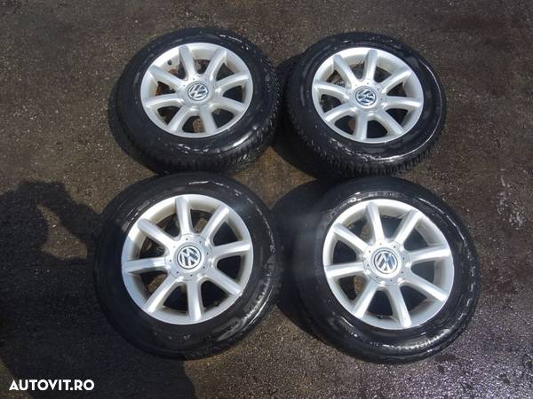 Vand Jante aliaj cu Cauciucuri M+S Volkswagen Passat 195/65 R15 din 2006 - 4