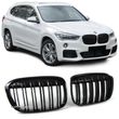 Grile duble negru lucios BMW X1 F48 2014-2019 - 1