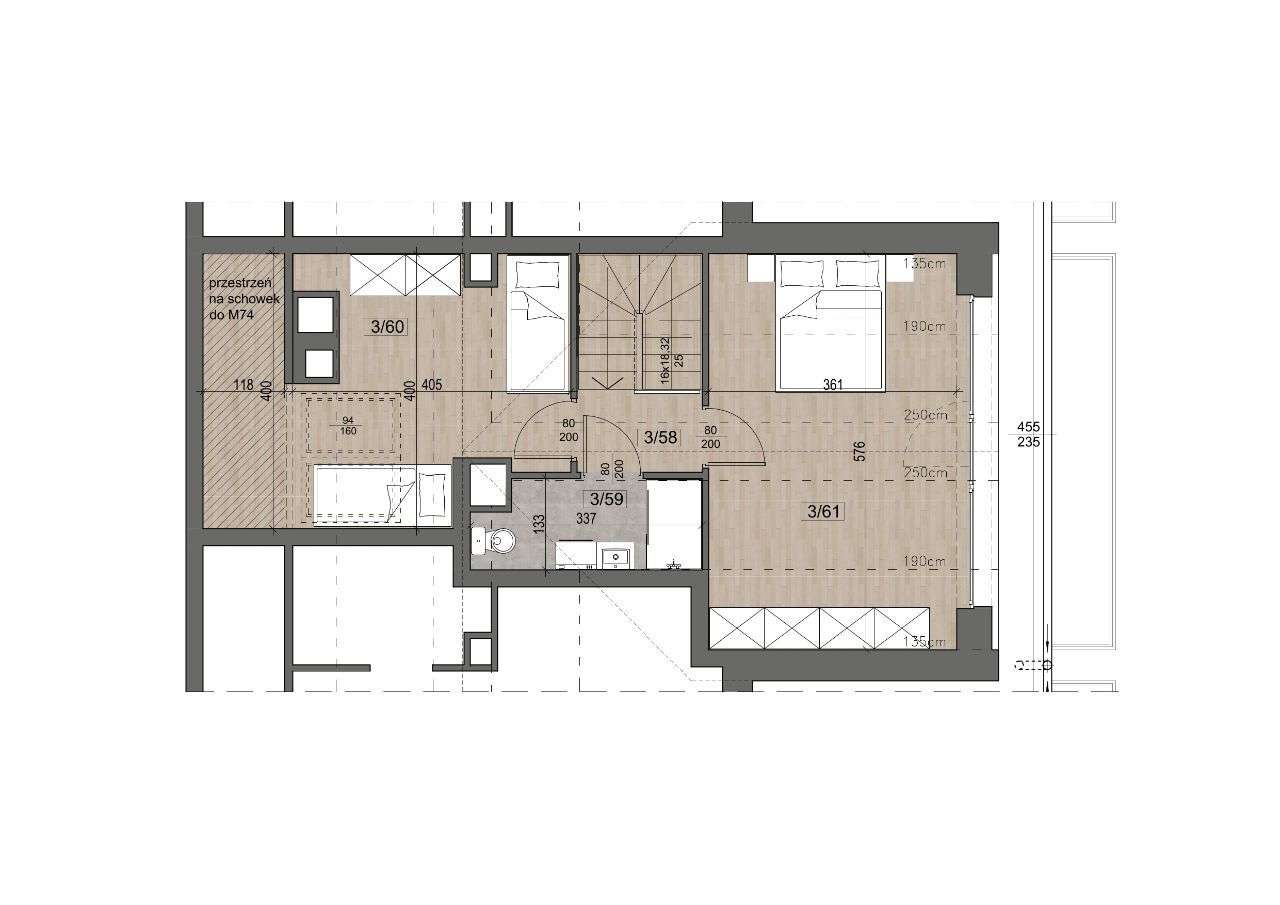 Idealny apartament 2- poziomowy nad Zatoką Pucką - PUCK - 63,09m2 - Pełny obrazek: 5/11