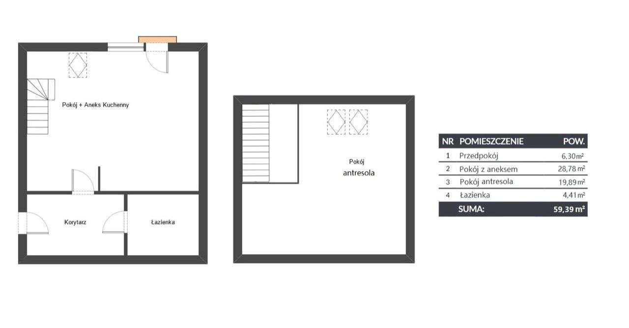 Mieszkanie w stanie deweloperskim III PIĘTRO B8M13 - Pełny obrazek: 2/5