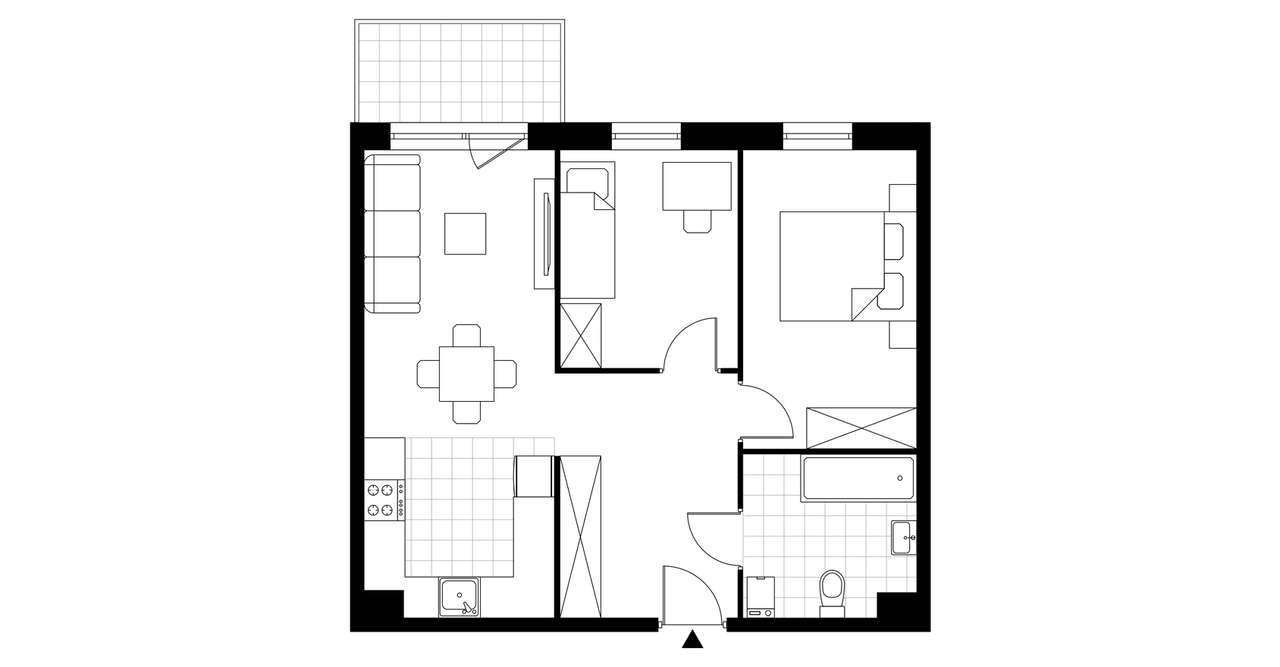 2-pokojowe mieszkanie 52m2 Bezpośrednio - Pełny obrazek: 3/8