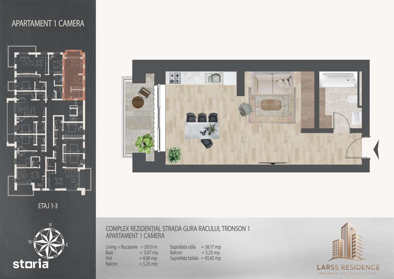 Garsonieră premium Pallady,Metrou Teclu,Vizavi scoala Victor Brauner - Imagine principală: 4/8