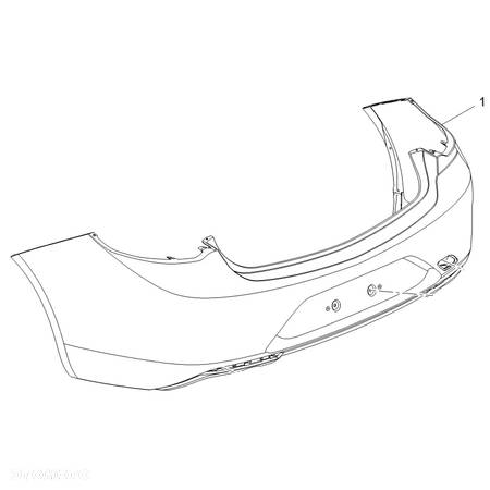 Zderzak tylny 39211016 Opel Insignia B Hatchback - 1