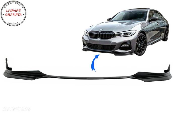 Prelungire Bara Fata Negru Lucios BMW Seria 3 G20 Sedan G21 Touring (2018-) M Spor- livrare gratuita - 10