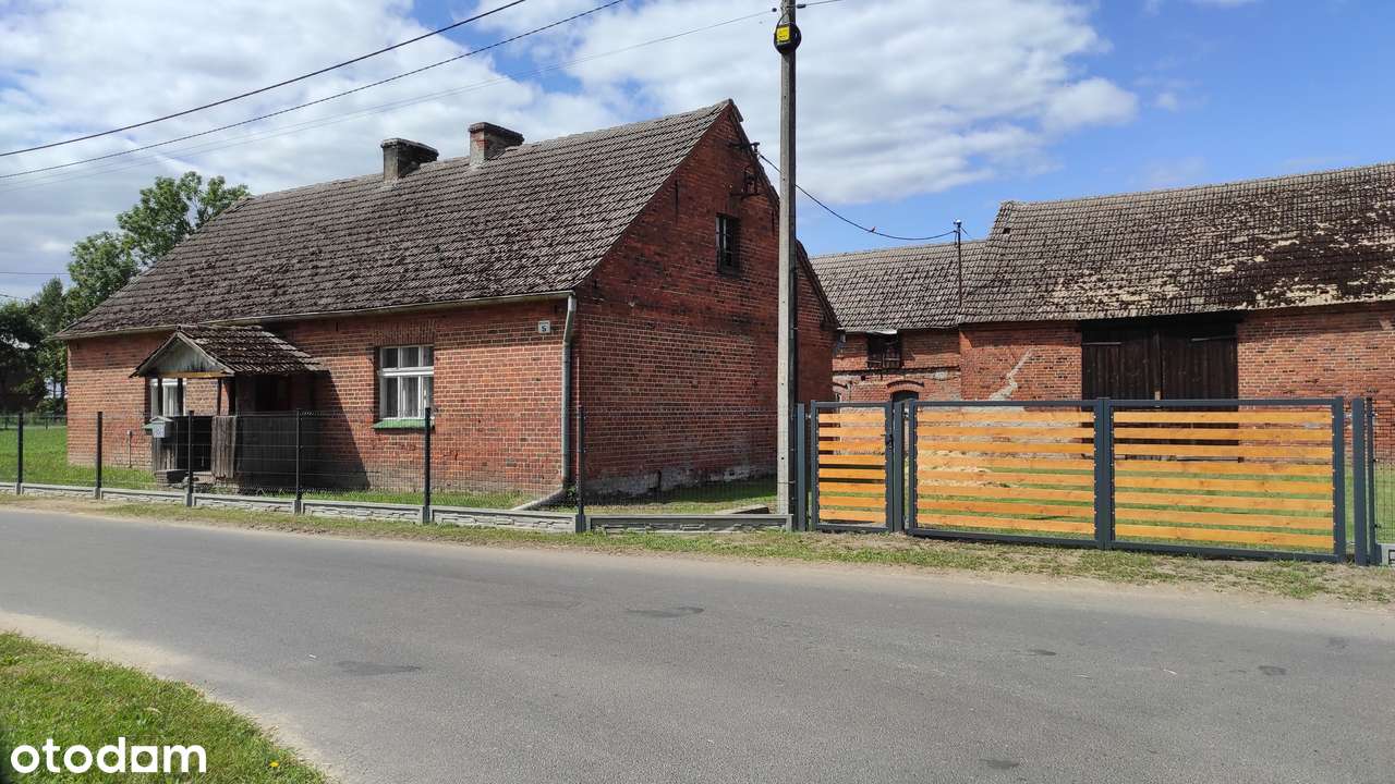 Ceglany Dom na dużej działce w urokliwej Dolinie Baryczy, pow. Milicz