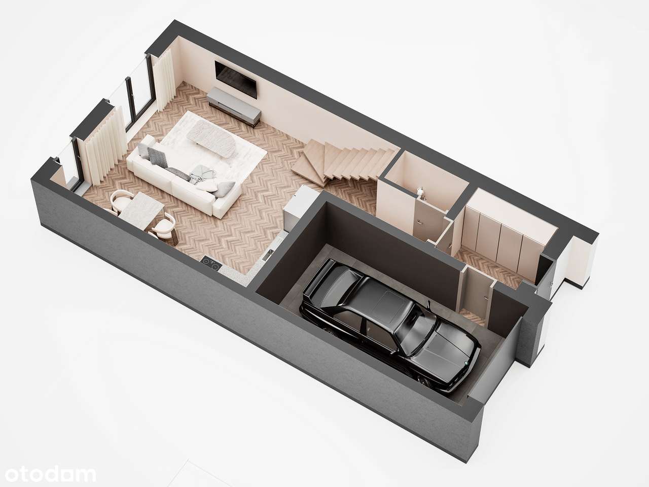 ETAP I - BUD. 64 LOK.2 SEGMENT Z GARAŻEM i OGRÓDEK +M.POSTOJOWE 78 M2 - Pełny obrazek: 3/9