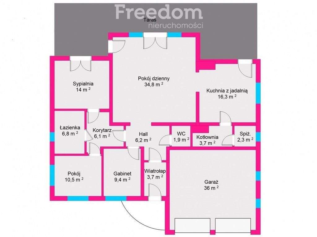 Nowy dom parterowy z garażem 2 stanowiskowym-5