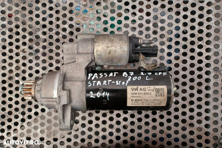 Electromotor 2.0 CFF STAR-STOP 02M911024C Volkswagen VW Passat B7  [din 2010 pana  2015] seria Vari - 1