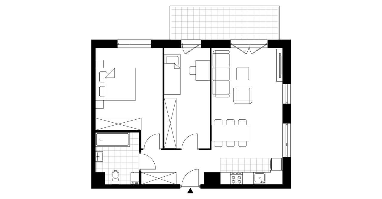 3-pokojowe mieszkanie 60m2 + balkon Bezpośrednio - Pełny obrazek: 3/8