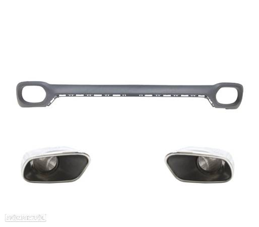 DIFUSOR PARA BMW X6 F16 14- + PONTEIRAS DE ESCAPE CROMADAS - 9