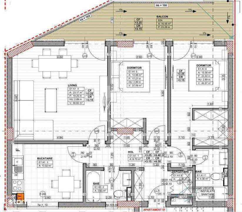 Apartament 3 camere cu loc de parcare – imobil tip boutique  Zona Pa - Imagine principală: 3/3