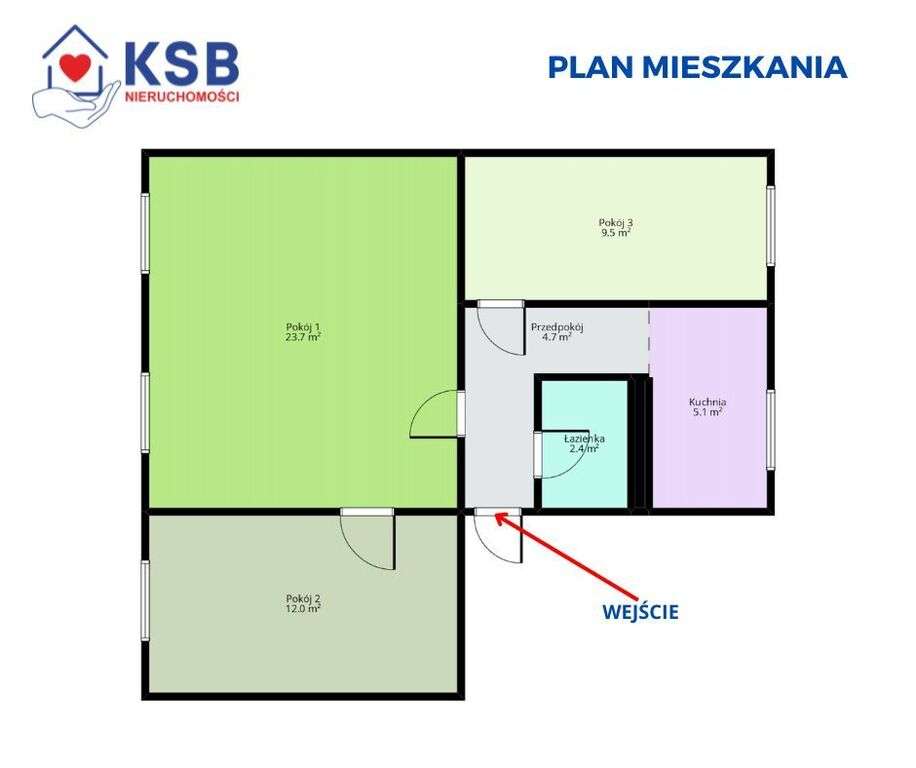 Okazja Mieszkanie po remoncie – 3 pokoje - 57,76m2-14