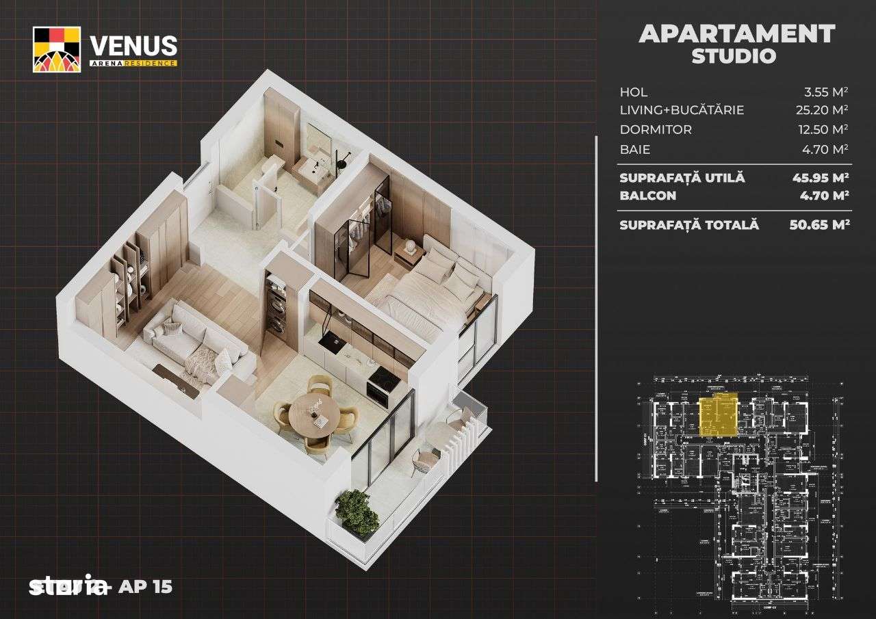 Apartament modern, semidecomandat - metrou Aparatorii Patriei, Sect.4 - Imagine principală: 5/24