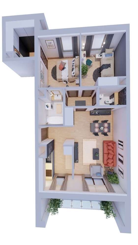 Gotowe, 3 pokoje, 67m2, Nałęczowska, parking - Pełny obrazek: 4/7