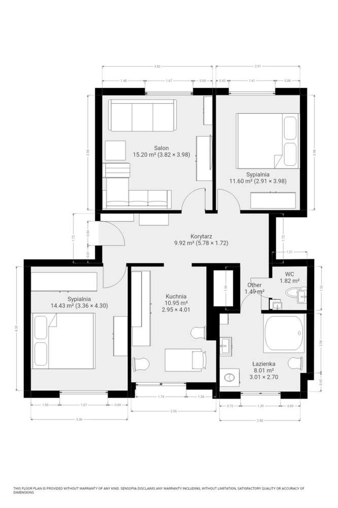 3 pokoje przy Parku Zdrojowym, po remoncie, parter-10