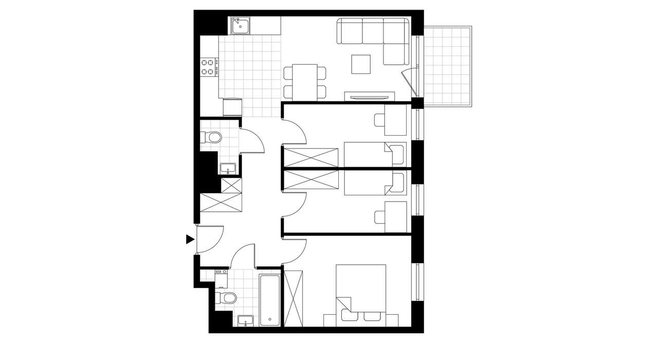 2-pokojowe mieszkanie 62m2 + balkon Bez Prowizji - Pełny obrazek: 3/8