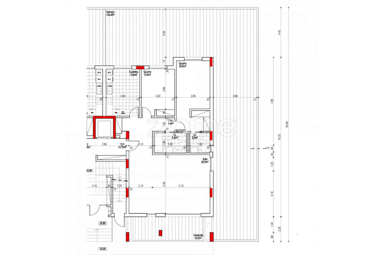 FABULOSO T2 COM TERRAÇO DE 127m, VARANDA E GARAGEM PARA 2 CARROS-16