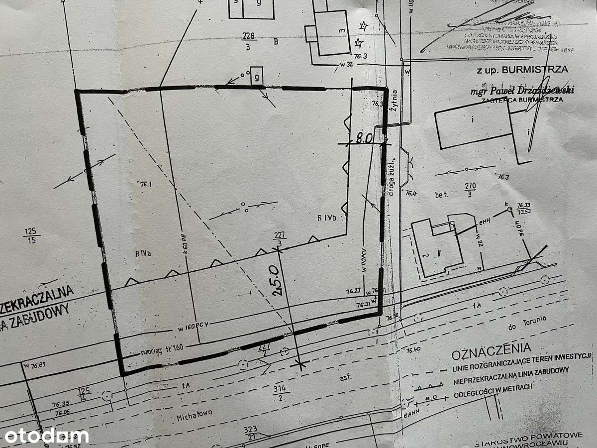Działka inwestycyjna 3440 m2 przy DK 15 Inowrocław-Toruń - Pełny obrazek: 4/4