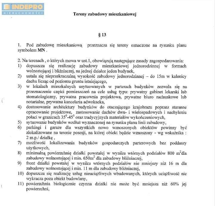 Działka budowlana 1281 m² Mpzp Józefin Halinów - Pełny obrazek: 4/6