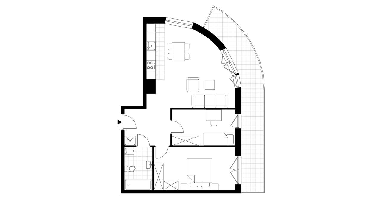 3-pokojowe mieszkanie 61m2 + balkon Bezpośrednio - Pełny obrazek: 3/8