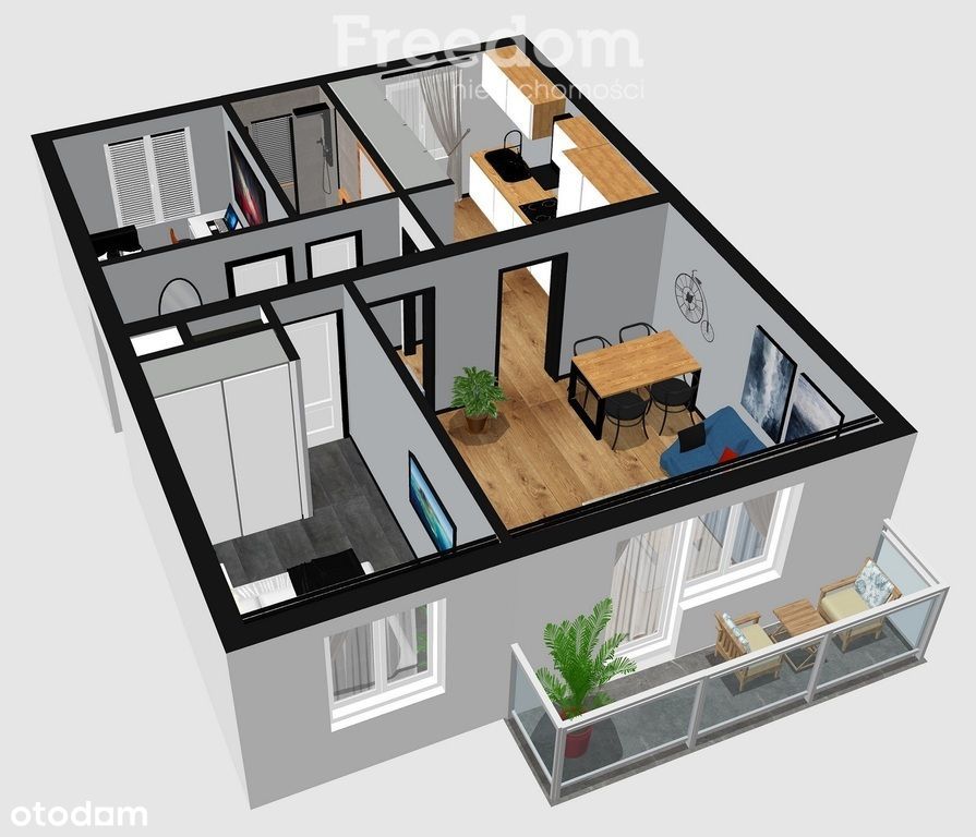 Żłobizna-Mieszkanie z balkonem, komórką i działką