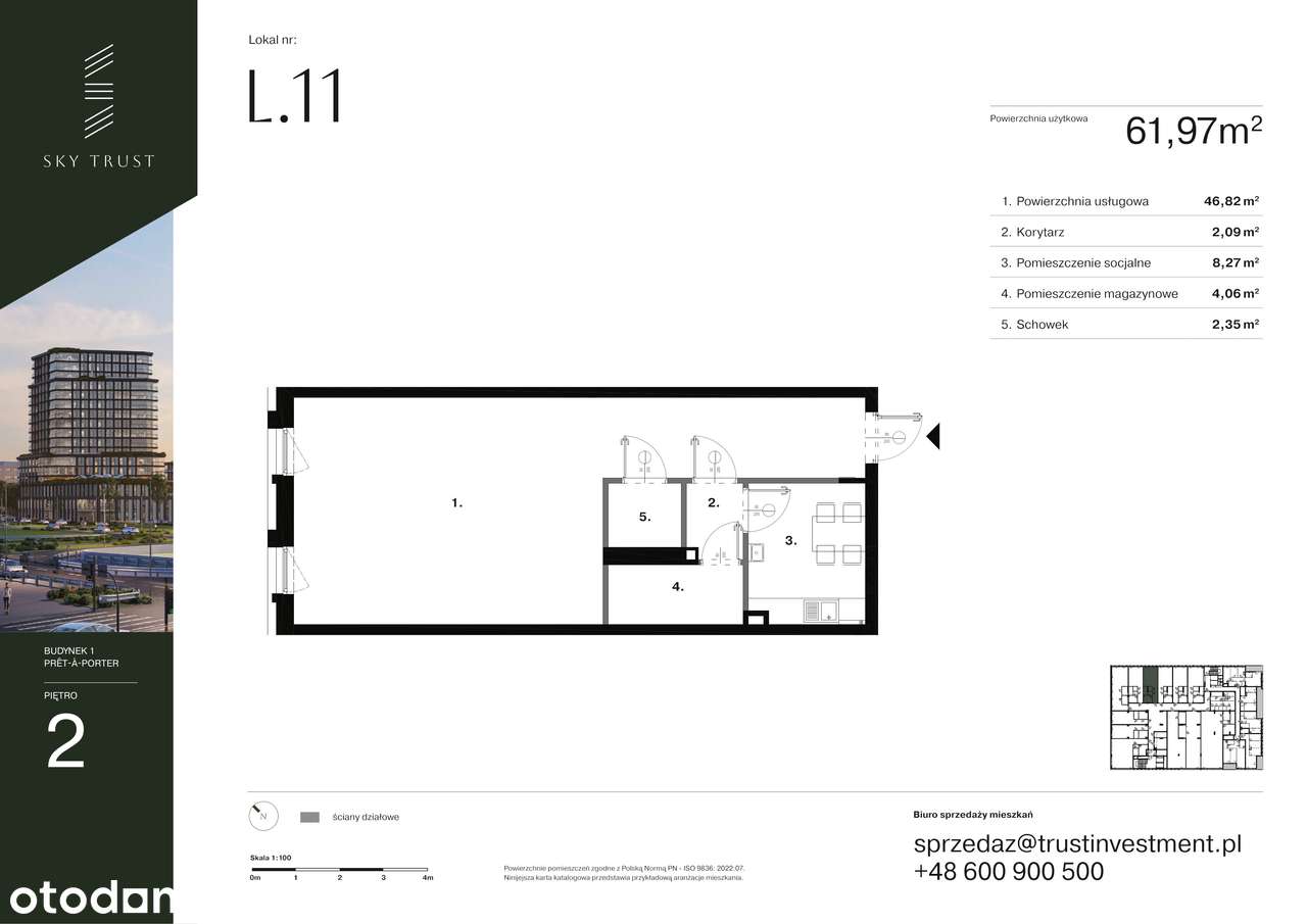 Sky Trust  | Lokal użytkowy U11 - Pełny obrazek: 3/6