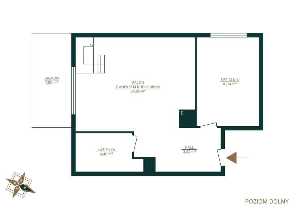 Piękne, dwupoziomowe mieszkanie, ostatnie piętro-17