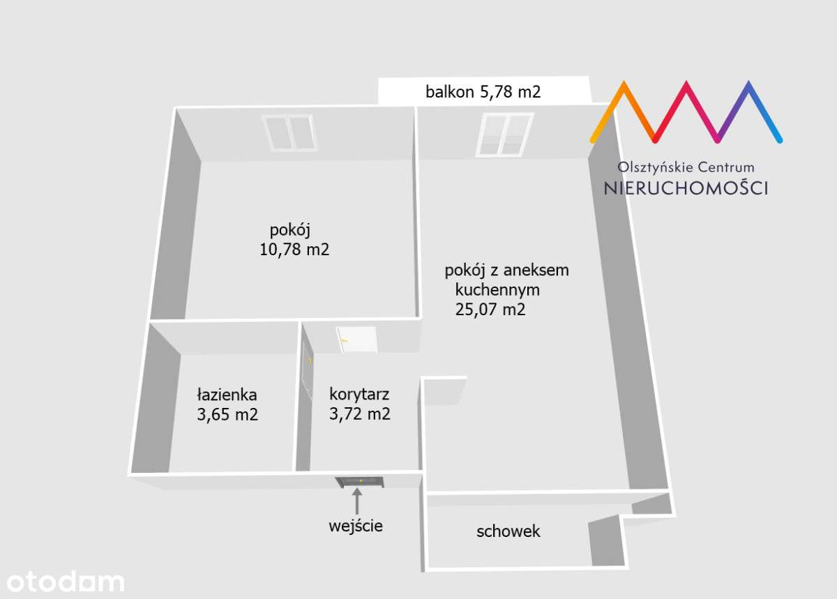 Mieszkanie 44 m² z garderobą i balkonem, Bartąska-13