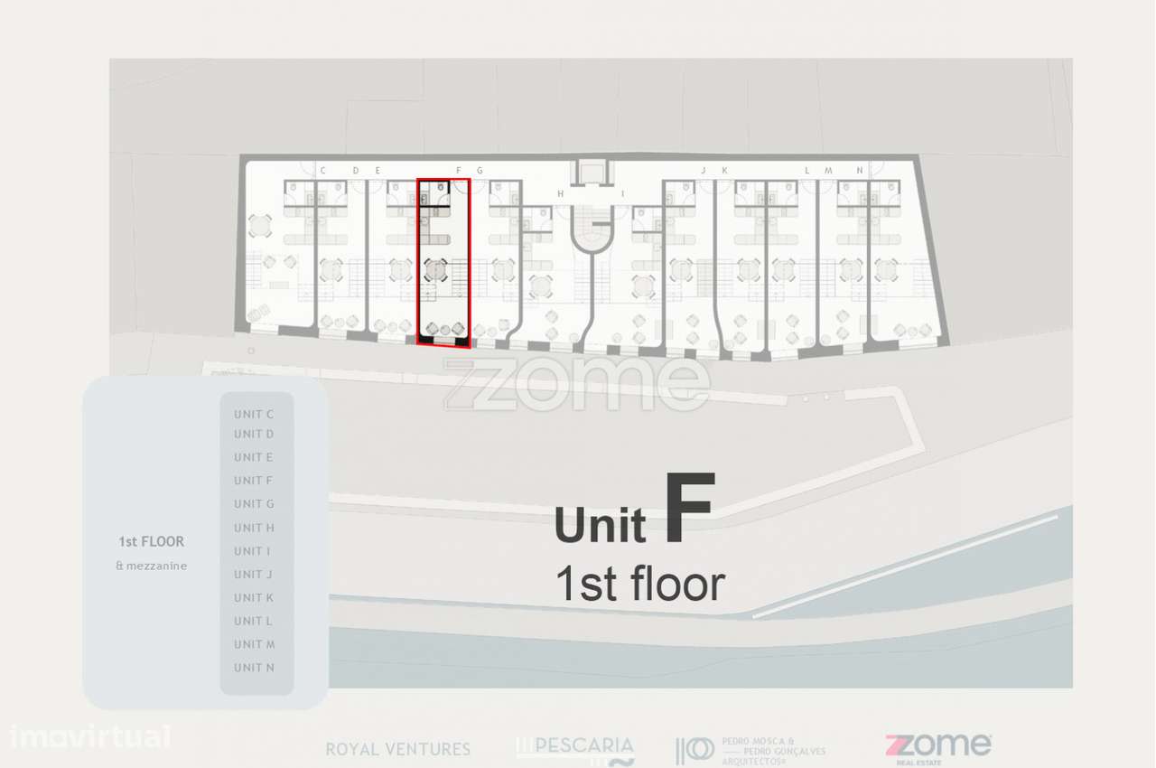 Apartamento T1 novo duplex vista rio Douro Vila Nova Gaia (Fração F) - Grande imagem: 3/23