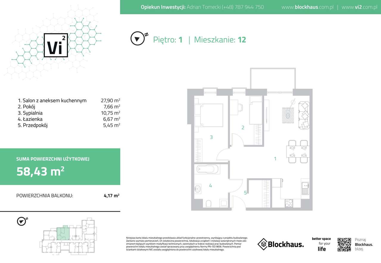 Vi² by Blockhaus  | mieszkanie 3-pok. | A_12 - Pełny obrazek: 2/9
